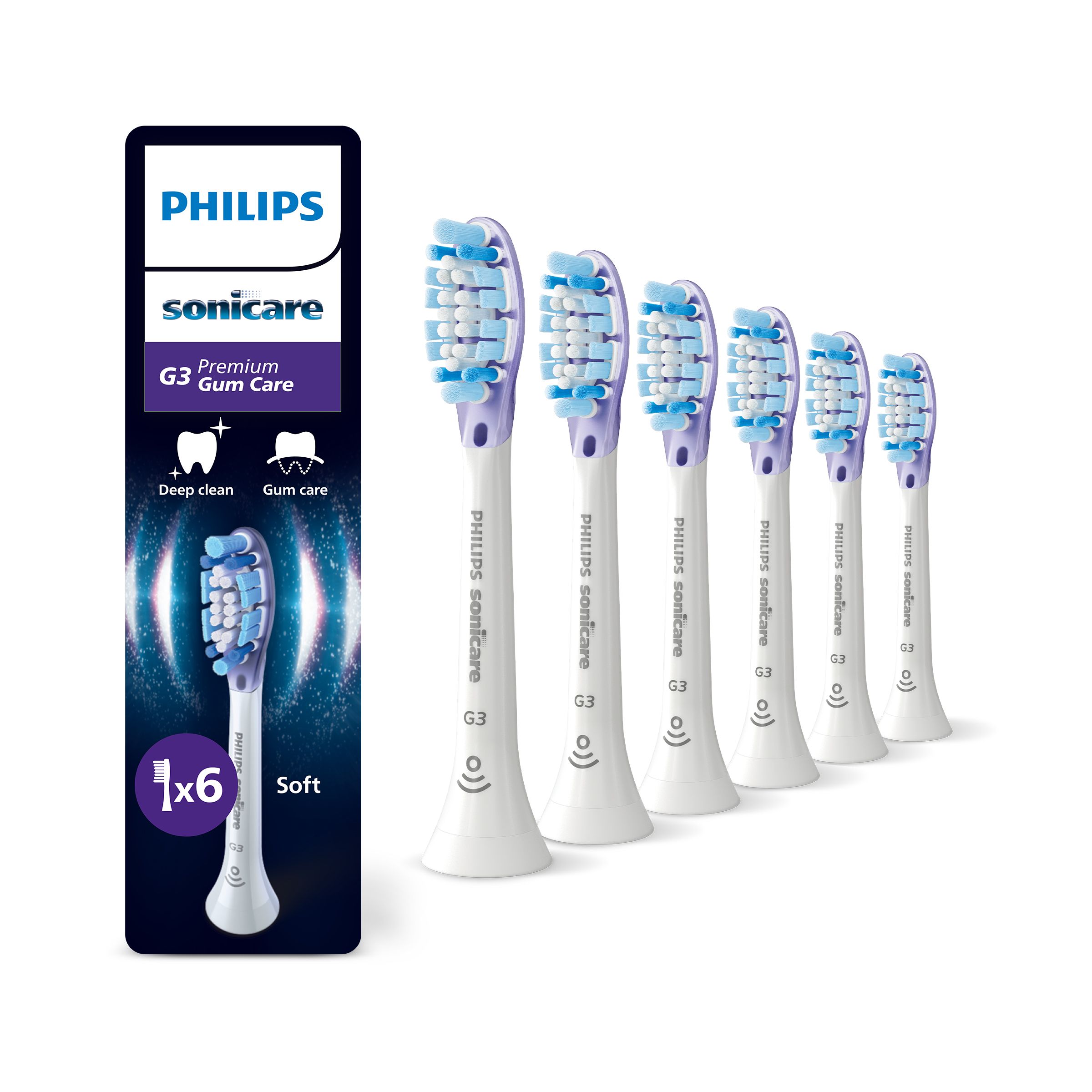 Sonicare Philips Premium Gum Care - Balení 6 ks Hlavic Kartáčku - HX9056/87