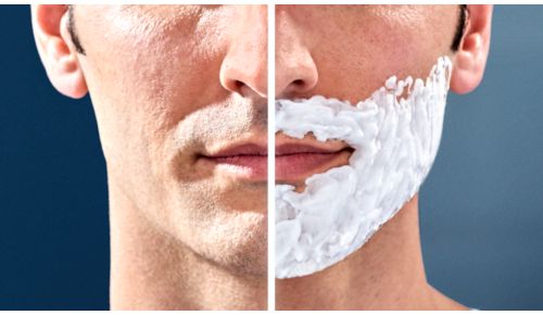 Scegli una comoda rasatura su pelle asciutta o rinfrescante su pelle bagnata