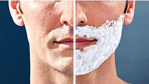 选择方便的干式剃须，或清爽的湿剃