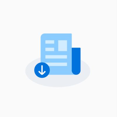 Document with magnifying glass icon 