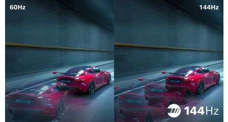 144Hz native refresh rate allows for ultra-smooth gaming