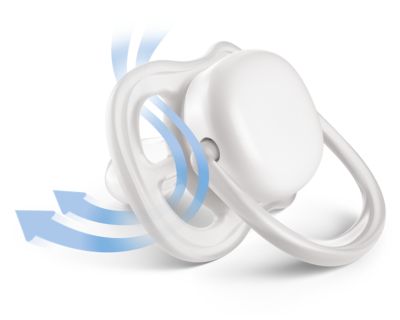Sucettes Philips Avent ULTRA Air - 2 Pièces Bleu/vert - 6 à 18 Mois - Téterelle Silicone Aérée Pour Peau Qui Respire - 12