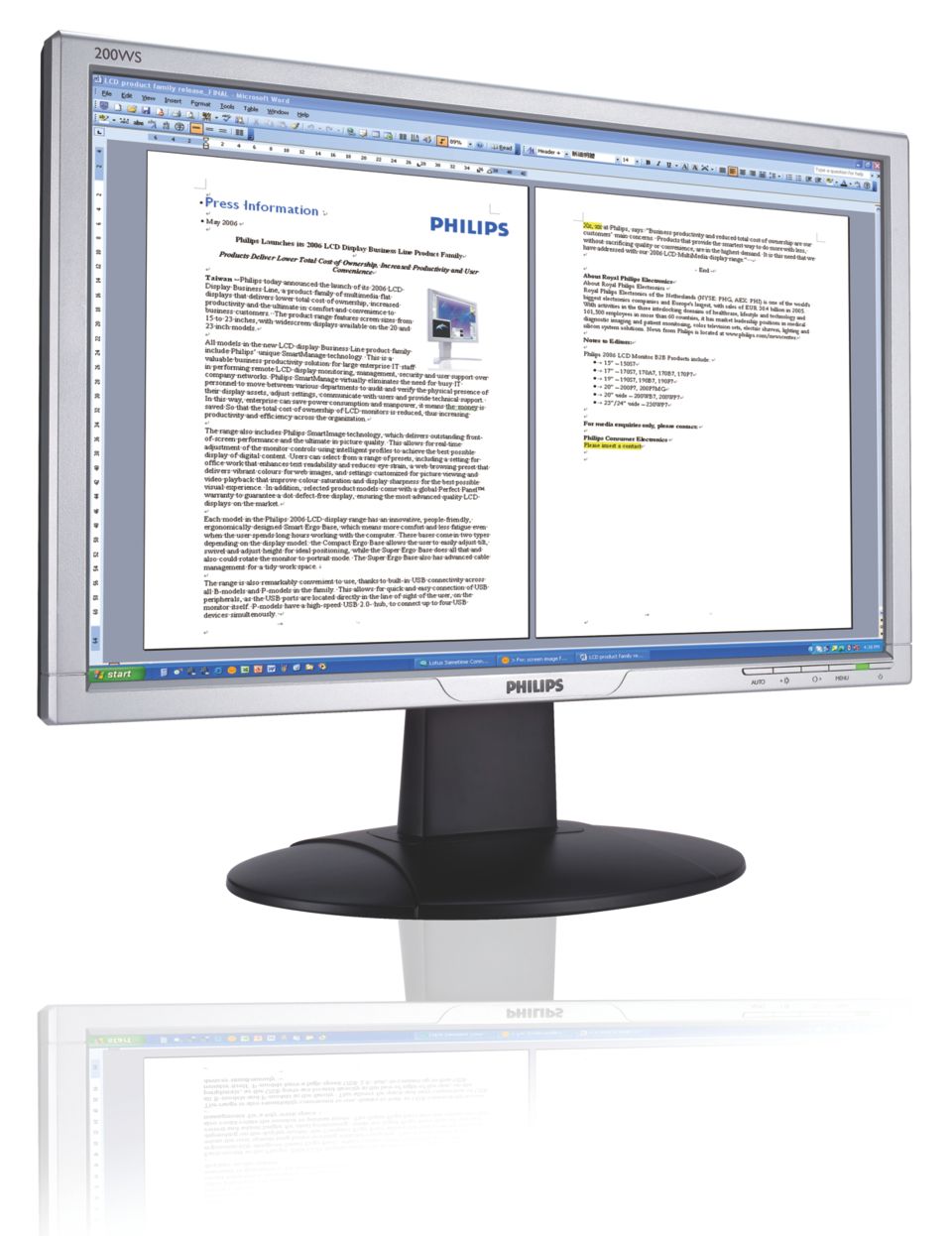 Monitor panorámico preparado para Vista: mayor productividad