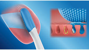 En Philips Sonicare-rengjøring av tungen