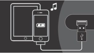 Spill av og lad iPod/iPhone/iPad via USB-porten