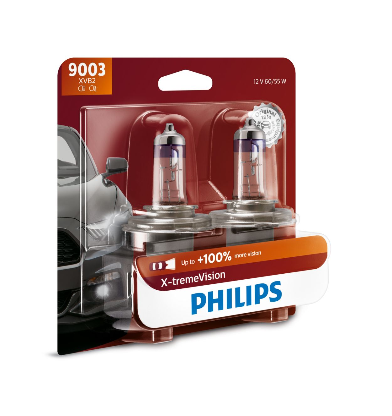 X-tremeVision upgrade headlight bulb 9003XVB2 | Philips