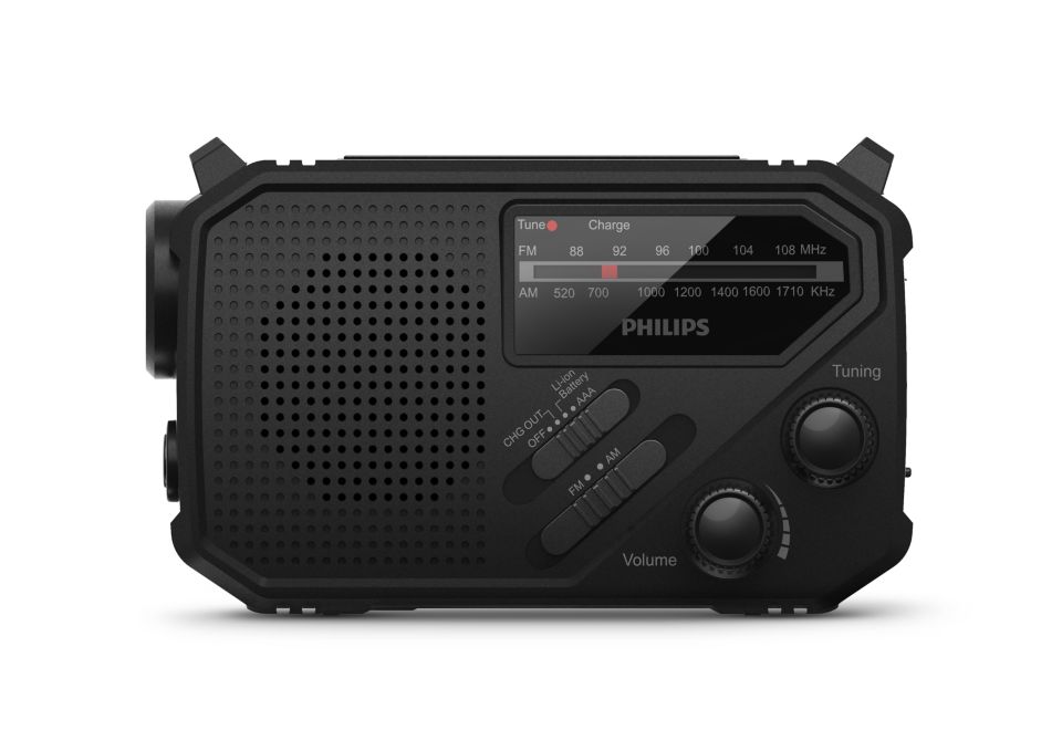 Zuverlässiges Radio, Taschenlampe und Notfallstromquelle