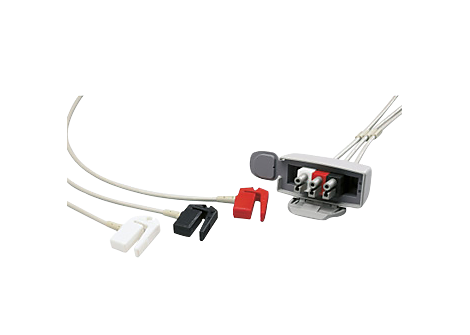 3-adr. E.kabel, Clip, AAMI Telemetrie-Elektrodenkabel