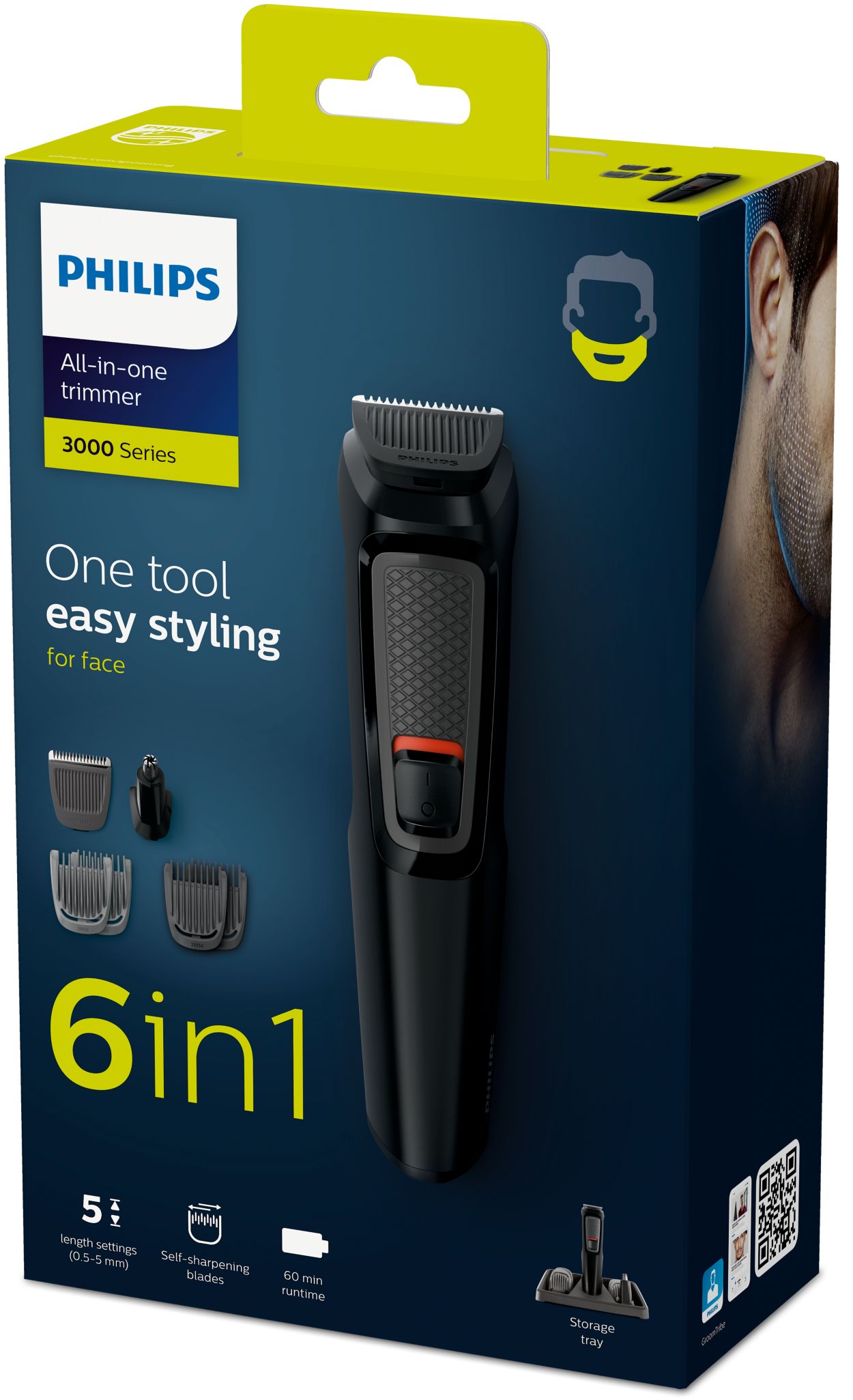 Recortador de Barba y Nariz 6 en 1 Philips MG3711 - Promart