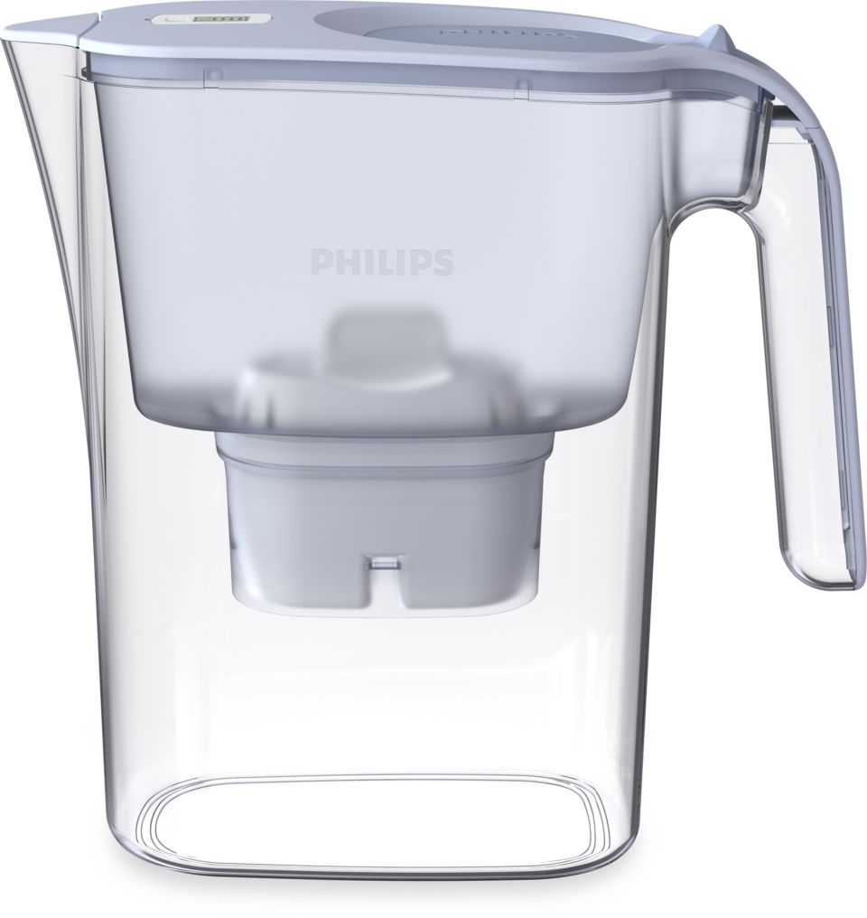 Philips Water Filter Pitcher & 1 Filter Cartridge, Microfiltration System -  Blue