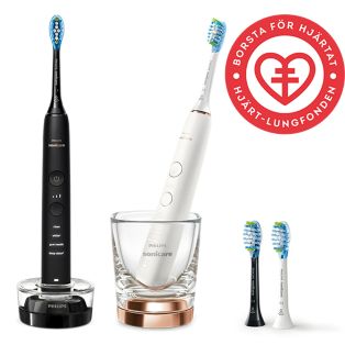 Sonicare DiamondClean 9000 Sonisk eltandborste med app + 4 C3 Borsthuvuden