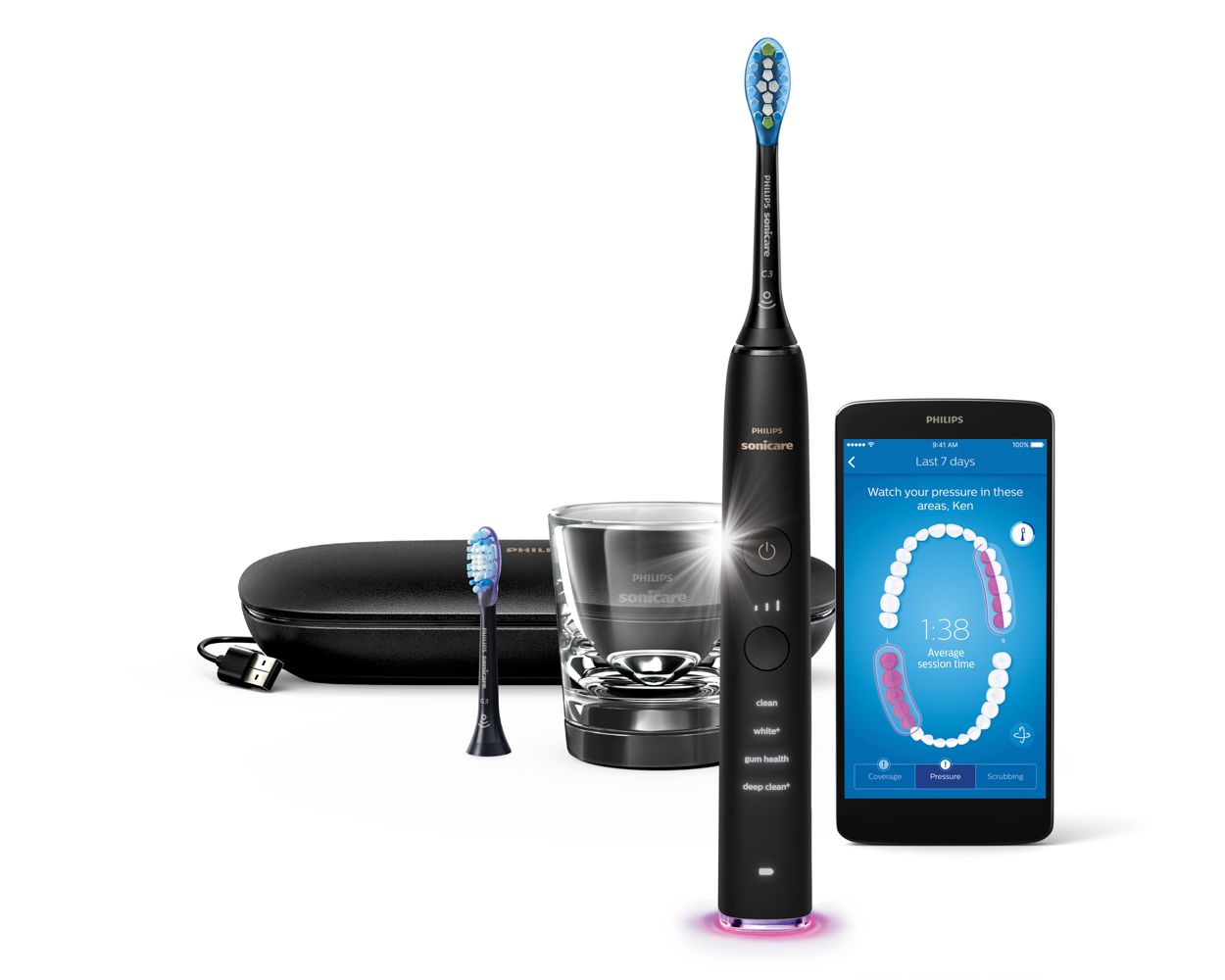 Sonic electric toothbrush with app