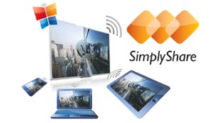 Simply share photos, music and films through DLNA