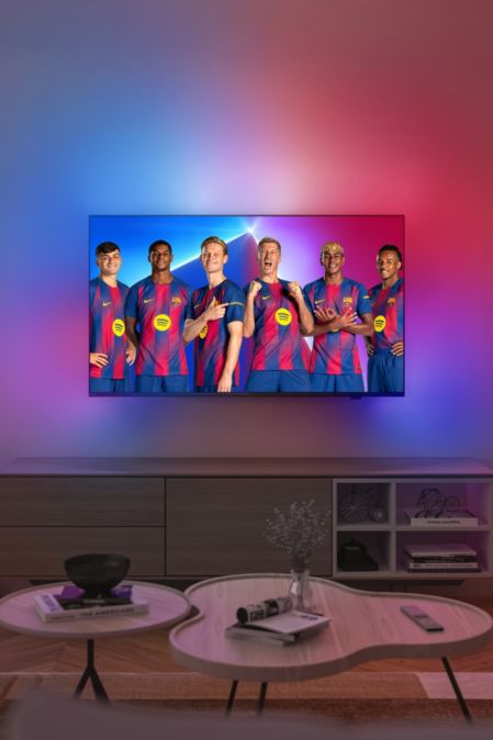 Genieten van de FC Barcelona-wedstrijd met een Philips Ambilight TV