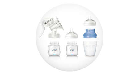 Philips AVENT Comfort Manual Breast Pump SCF330/13 Natural Includes 3 Milk Storage Cups 