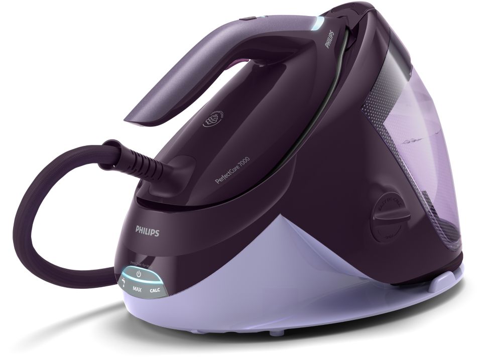 Philips PerfectCare Serie 7000 Centro de Planchado - 2100W, Golpe de Vapor  600g, Presión 8.0 bar, Tec OptimalTEMP, Depósito 1.8 L, Púrpura  (PSG7150/30) : : Hogar y cocina