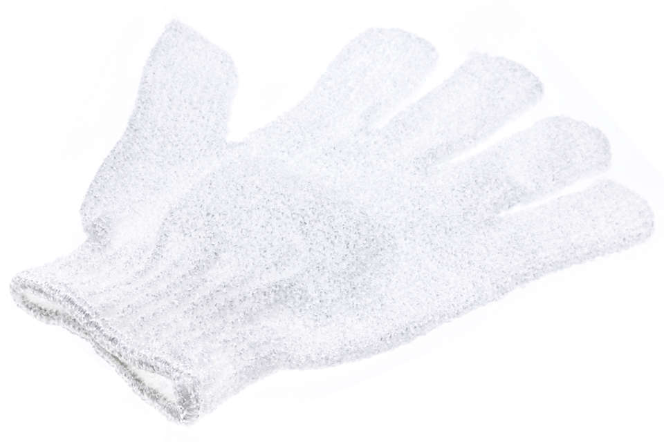 Zum Austausch der derzeit verwendeten Körperpeeling-Handschuhs