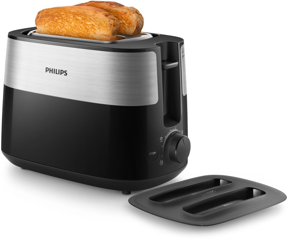Daily Collection Toaster 2 slice, wide slot, Metal HD2517/91 Philips