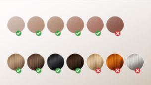 Adecuado para una amplia gama de tonos de piel y colores de vello
