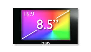 21.6 cm (8.5") widescreen LCD display for high-quality viewing
