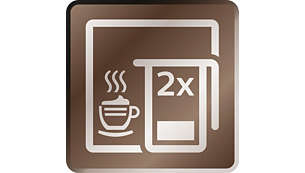 Heerlijke warme cappuccino en melkschuim met één druk op de knop