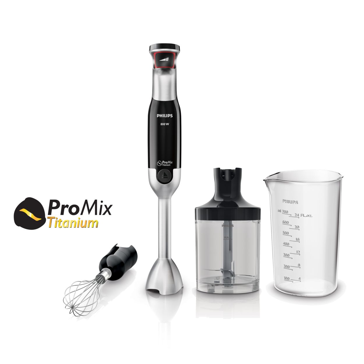 Hand Blender, Smart Electric 800W, 12 Speed and Turbo Mode, 4-in-1