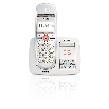 XL6651C/38 XL Sladdlös telefon med telefonsvarare