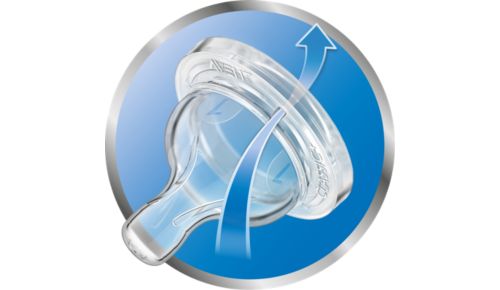 Barnet styrer mælketilstrømningen, så det giver mindre gylpen, bøvsen og luft i maven