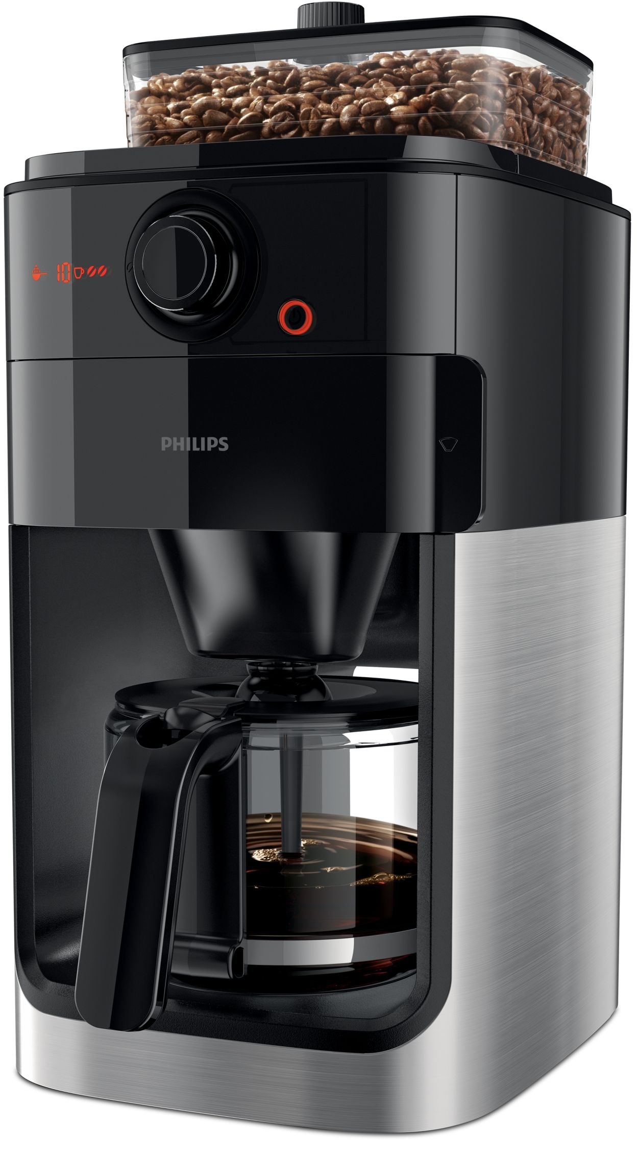interferentie galerij Bladeren verzamelen Grind & Brew Koffiezetapparaat met druppelfilter, 1,2 liter HD7767/00 |  Philips