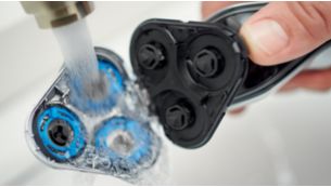 Shaver can be rinsed clean under the tap