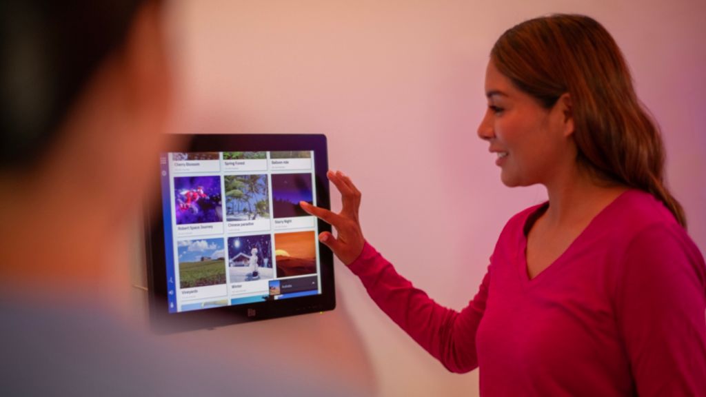 Patient selecting an Ambient Experience theme.