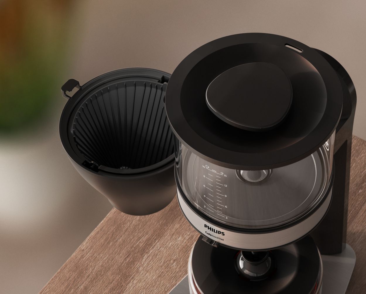 美品　PHILIPS Cafe gourmet コーヒーメーカー PHILIPS「カフェグルメ」縦型コーヒーメーカー - メルカリ