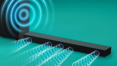 ワイヤレスサブウーファーで迫力の重低音を実現