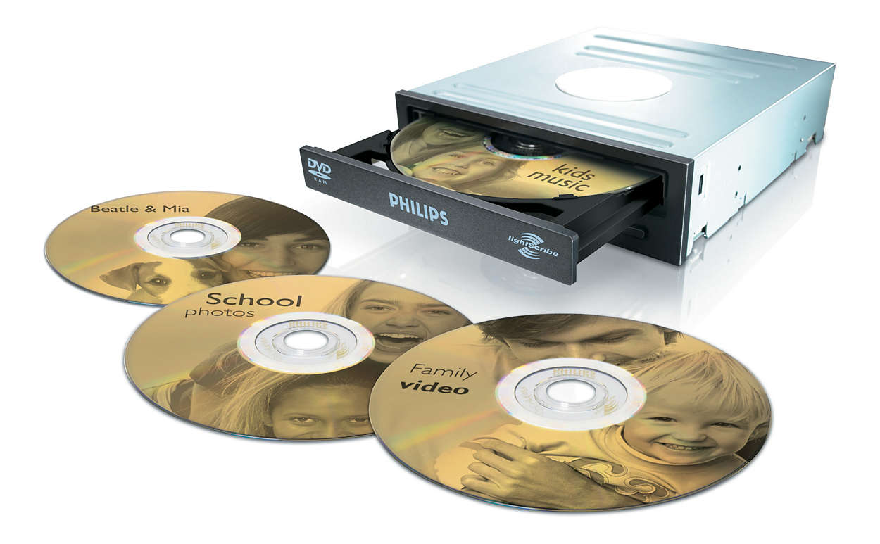Beschreiben und Etikettieren von DVDs mit einem Gerät