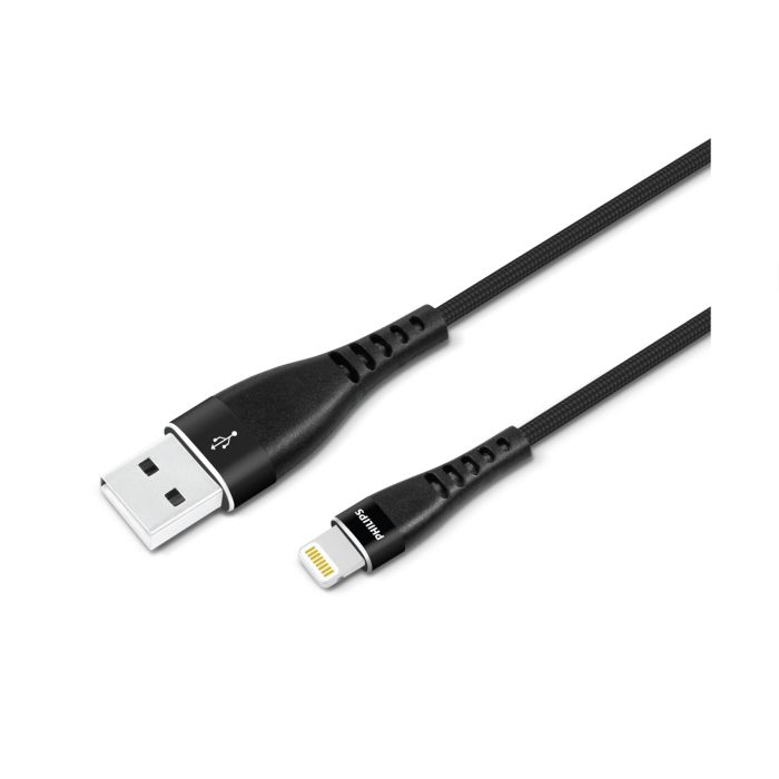 Cabo entrançado USB-A para Lightning de alta qualidade