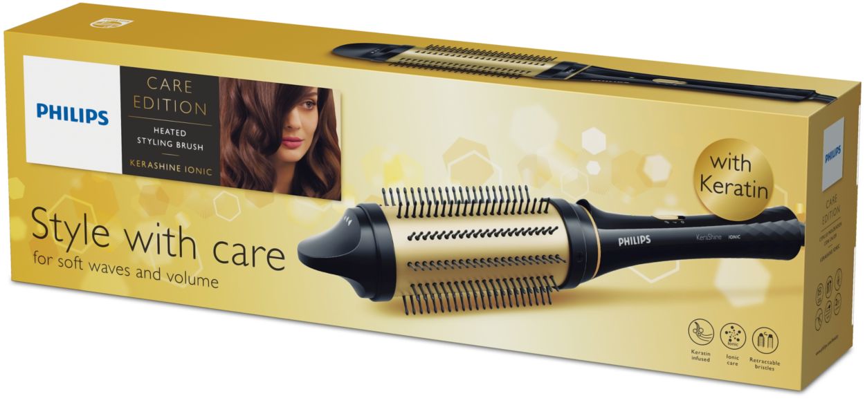 KeraShine heated styling brush HP8632 00 Philips