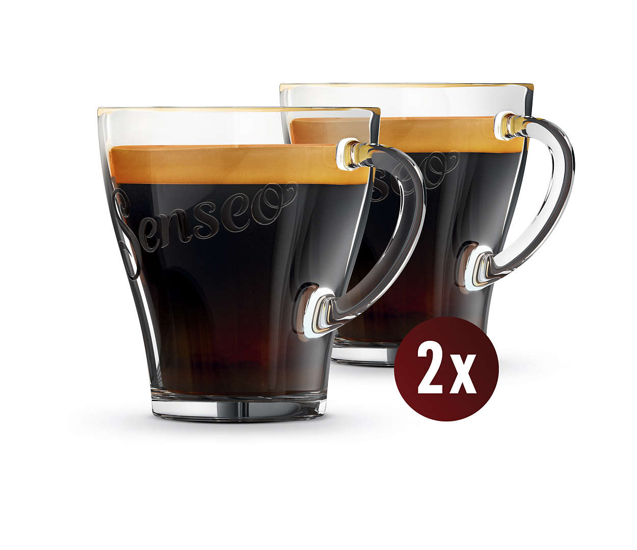 hurken logo Zeeanemoon Glazen koffiekopjes CA6510/00 | SENSEO®