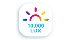 10.000 lux – zelfde intensiteit, helpt zoals natuurlijk daglicht