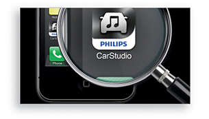 Bezplatná aplikace Philips CarStudio vám umožní ovládat přehrávání