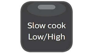 Slow cook with high & low temperature up to 12 hours