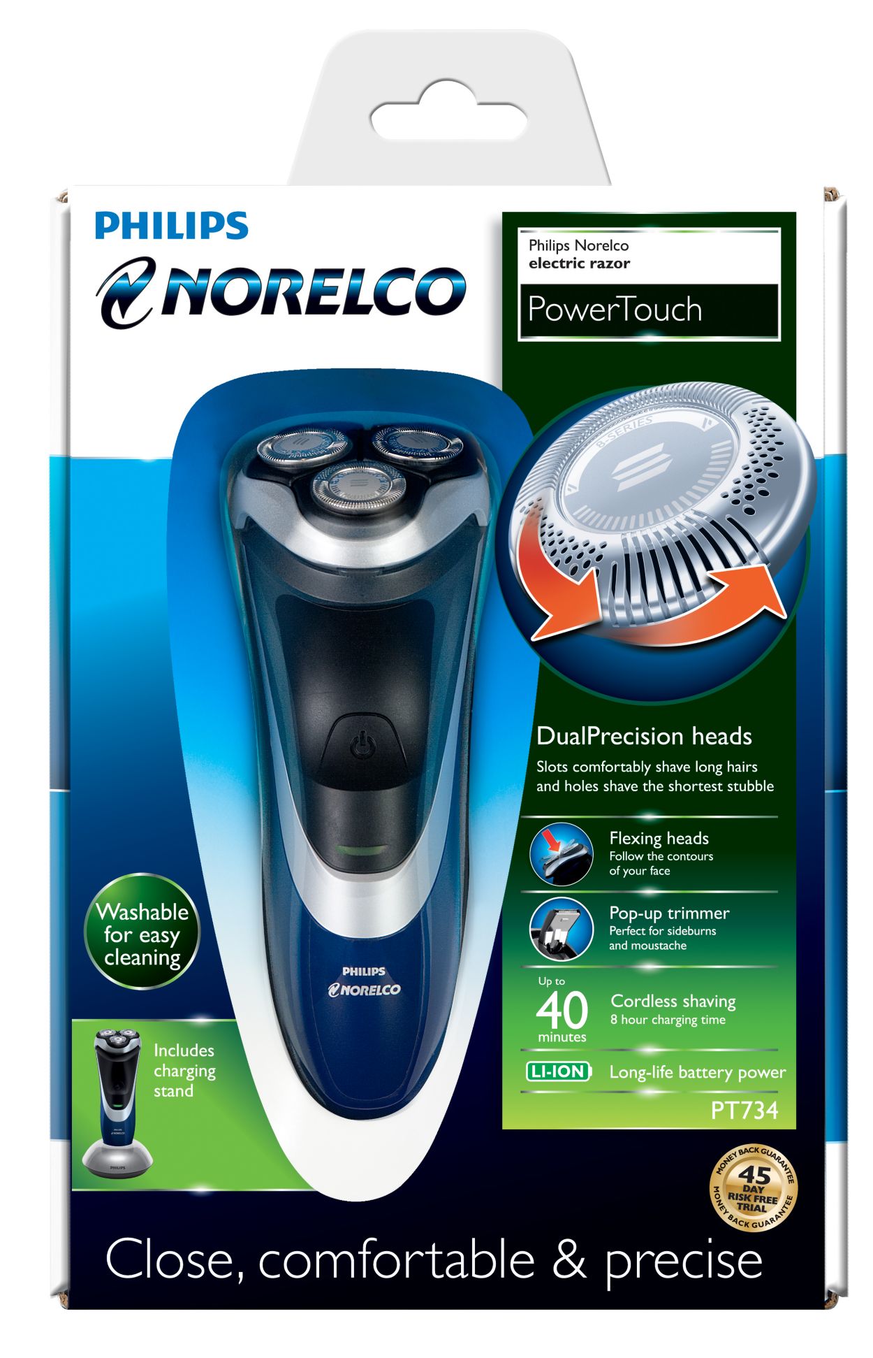 Shaver 3600 Dry electric shaver Series 3000 PT734 41 Norelco