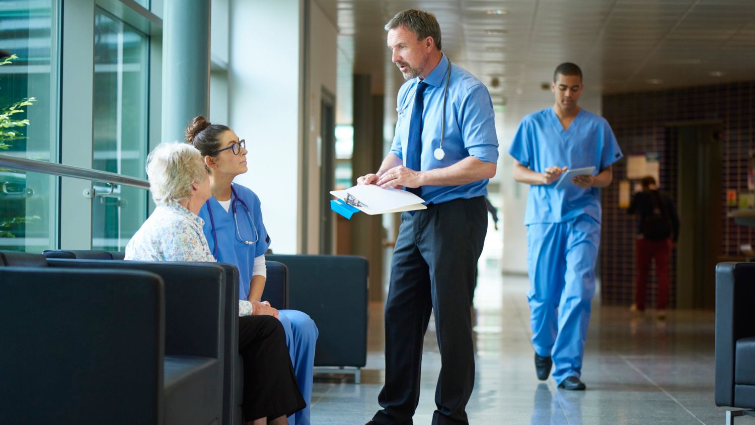 Doctor speaking to patient