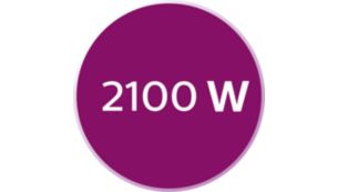 2100 W para um aquecimento rápido