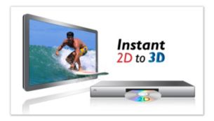 Instant 2D to 3D conversion for a lifelike movie experience