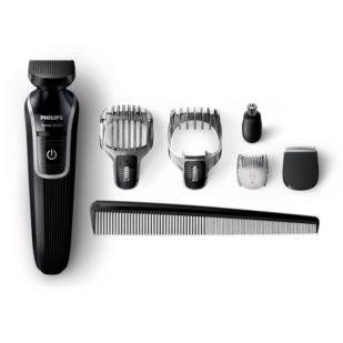 Multigroom series 3000 أداة تشذيب الشعر واللحية 6 في 1