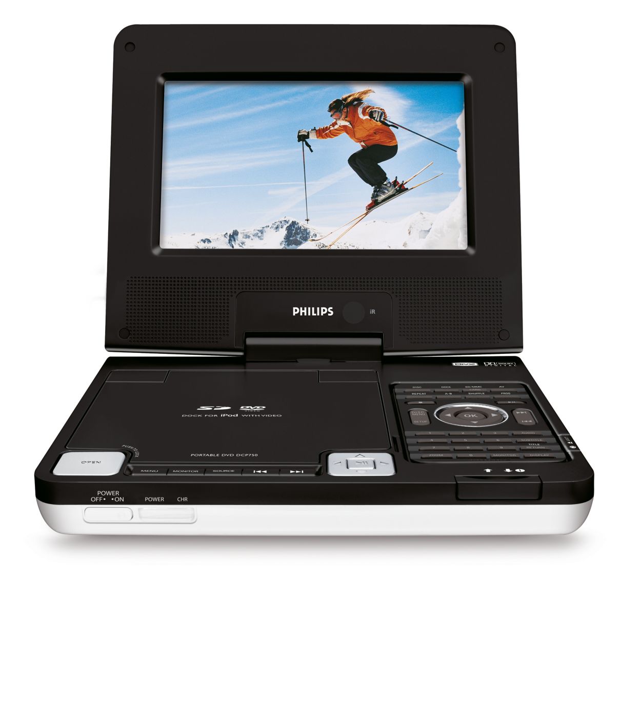 DVD portátil multimedia digital con pantalla TFT LCD de 10 pulgadas con  lector de tarjetas y