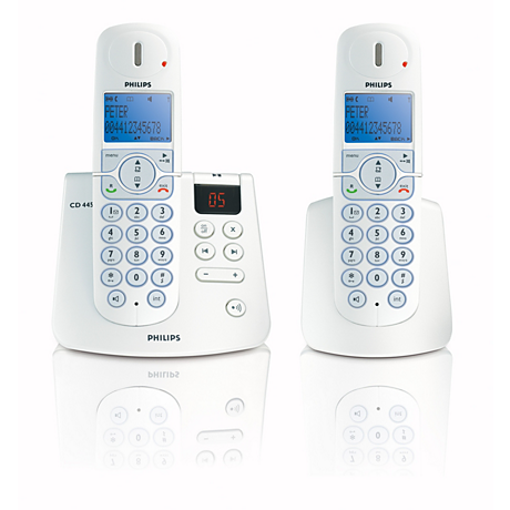 CD4452S/02  Schnurlostelefon mit Anrufbeantworter