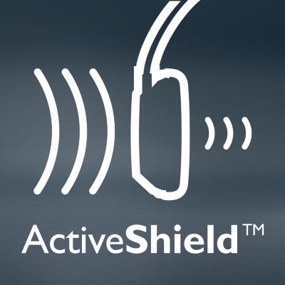 ActiveShield™ noise canceling reduces noise by up to 97%