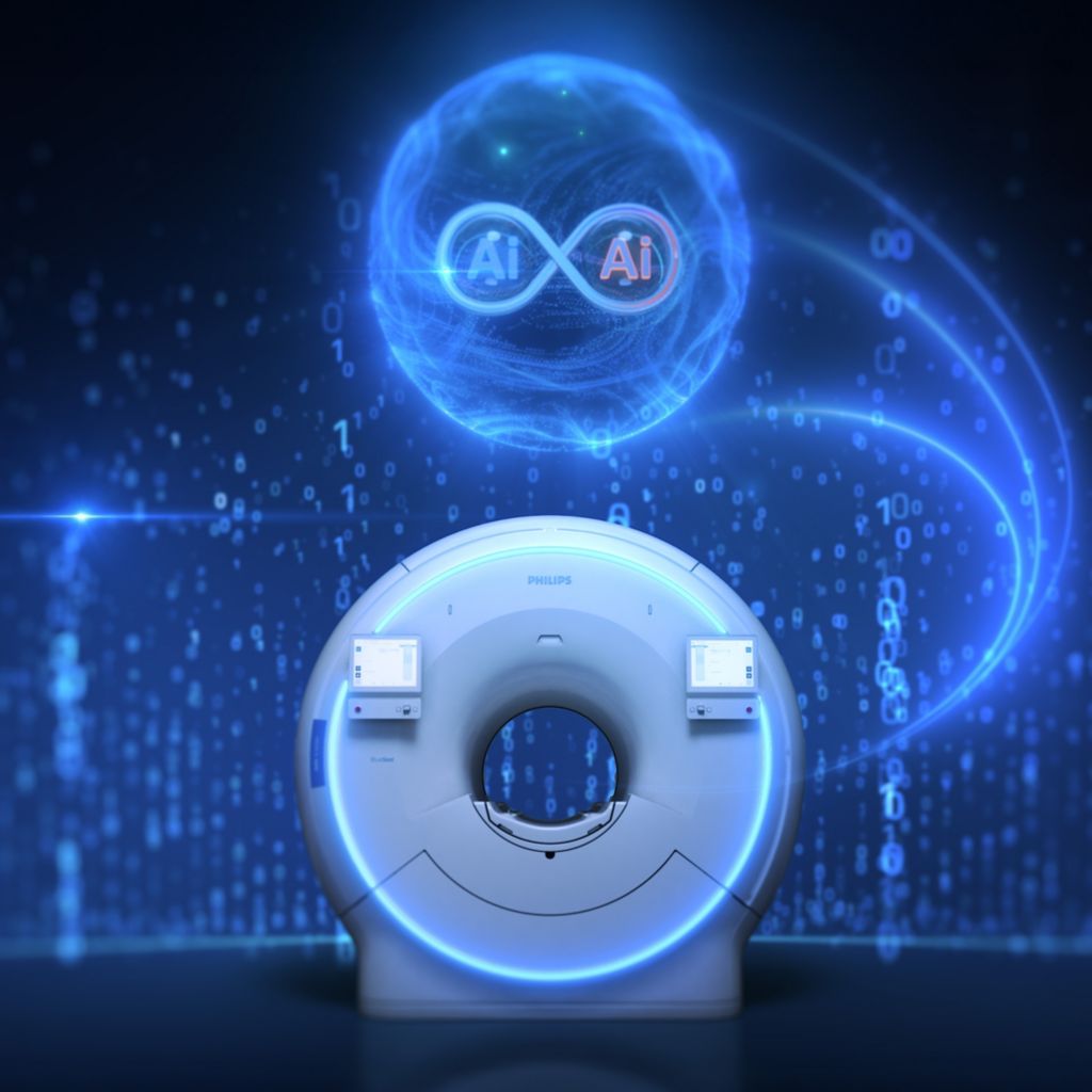 MR system with Dual AI symbol above the system