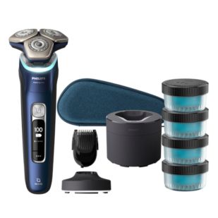 Shaver Series 9000 Sähköparranajokone, SkinIQ, märkä- ja kuiva-ajoon